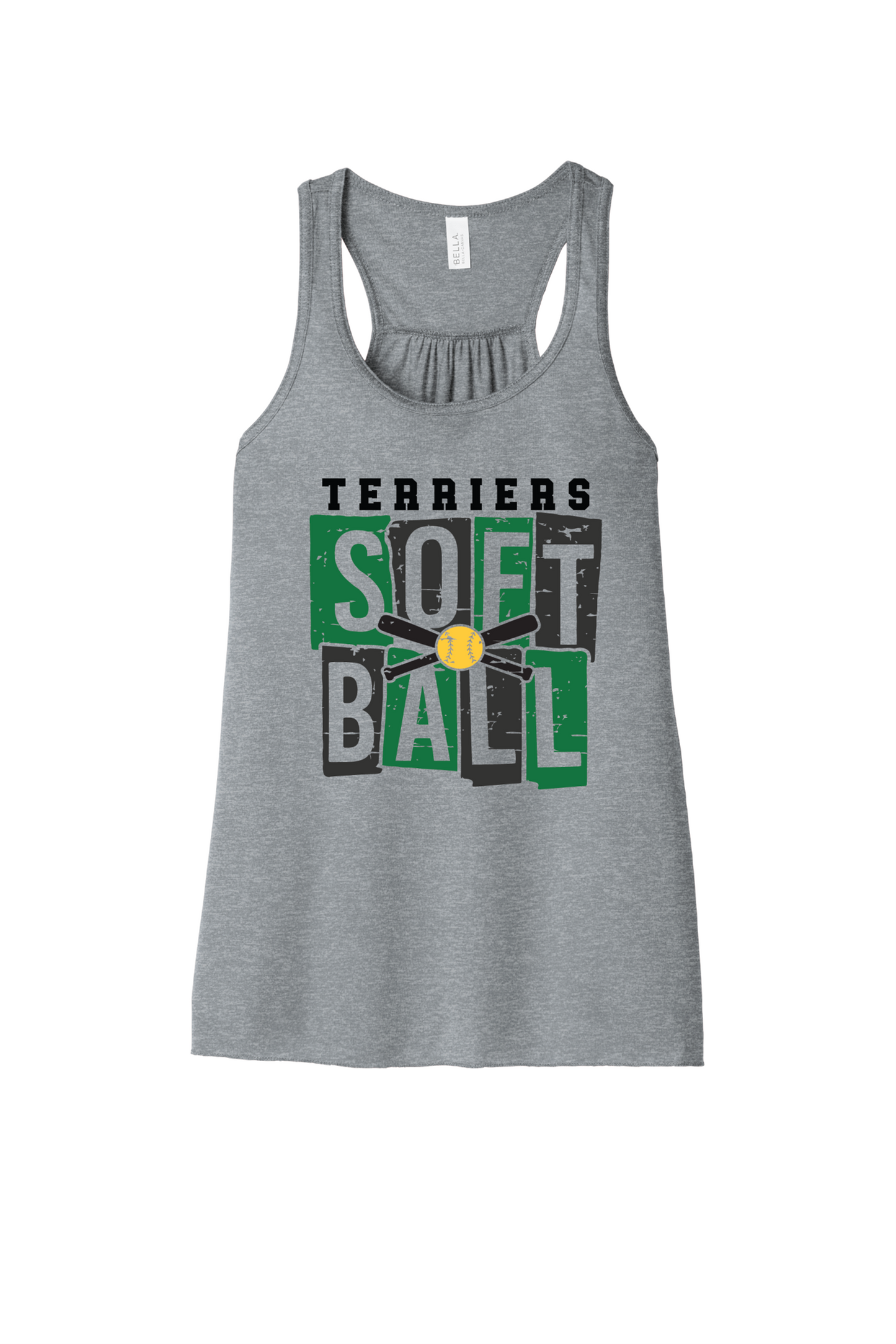 Block Grey Flowy Racerback Tank