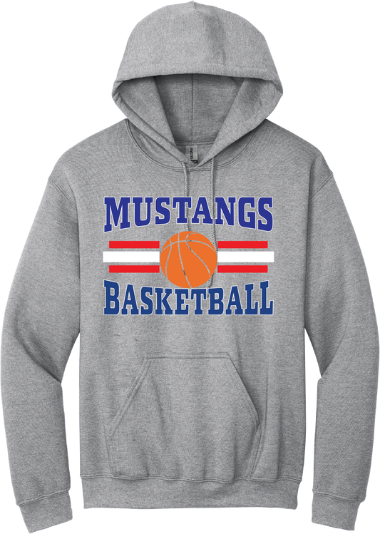 Mustangs 3 Line Basketball Hoody