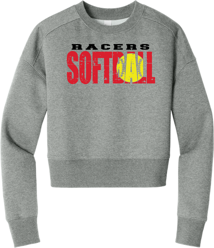Racers Distressed Fleece Cropped Crew