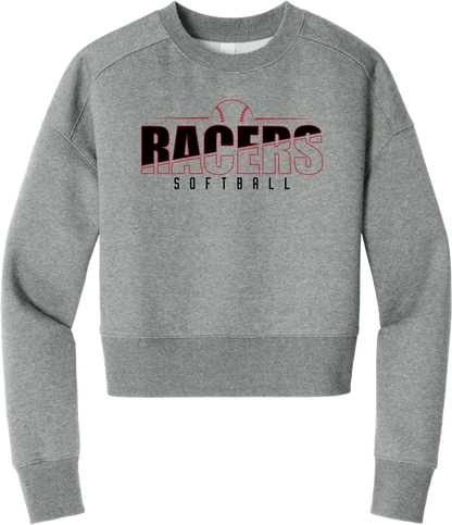 Racers Diagonal Fleece Cropped Crew