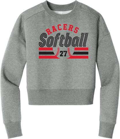 Racers Number Fleece Cropped Crew