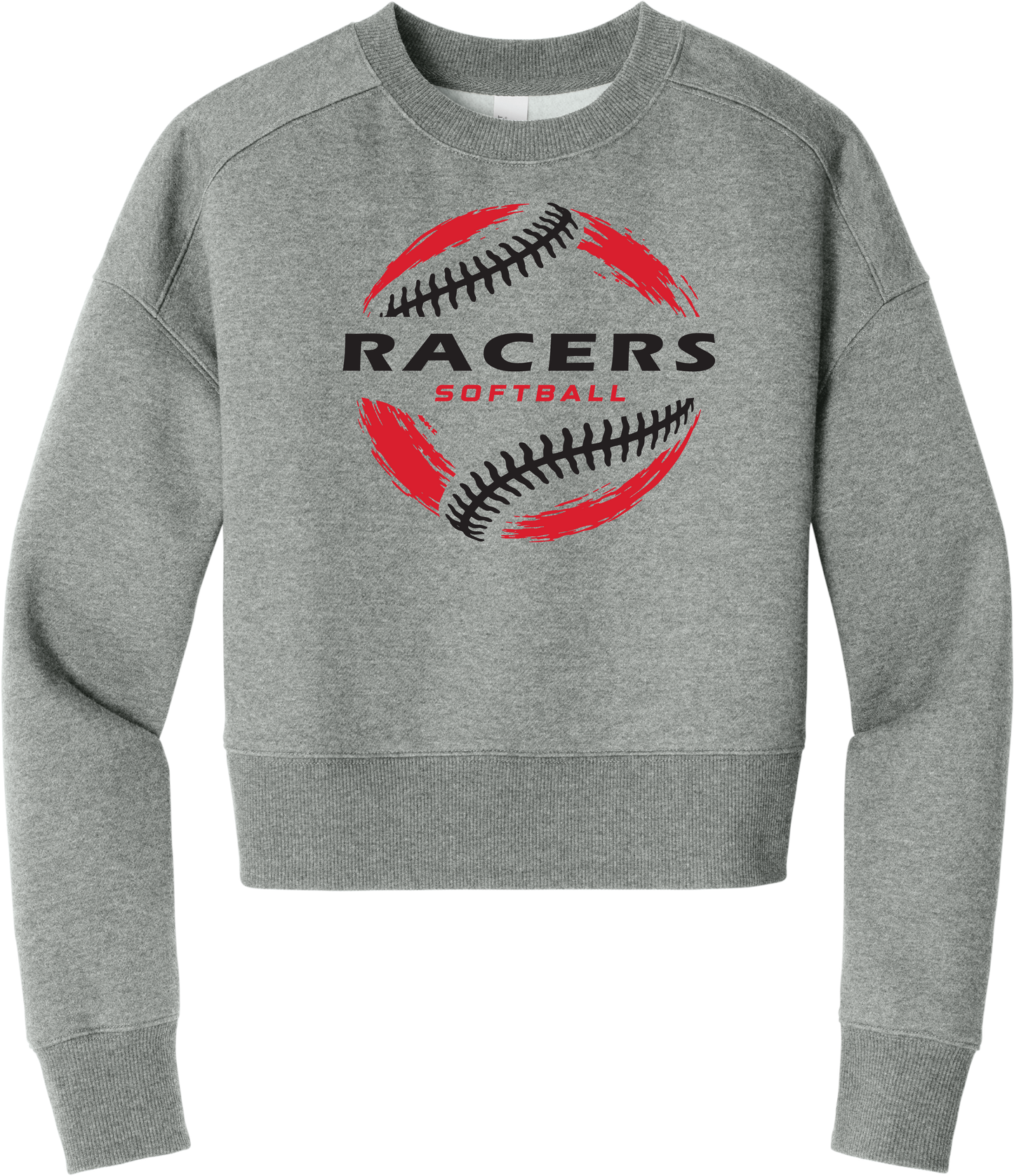 Racers Round Fleece Cropped Crew