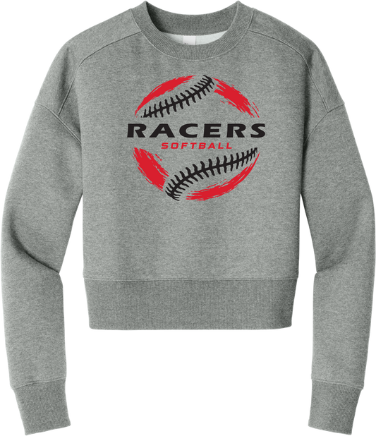 Racers Round Fleece Cropped Crew