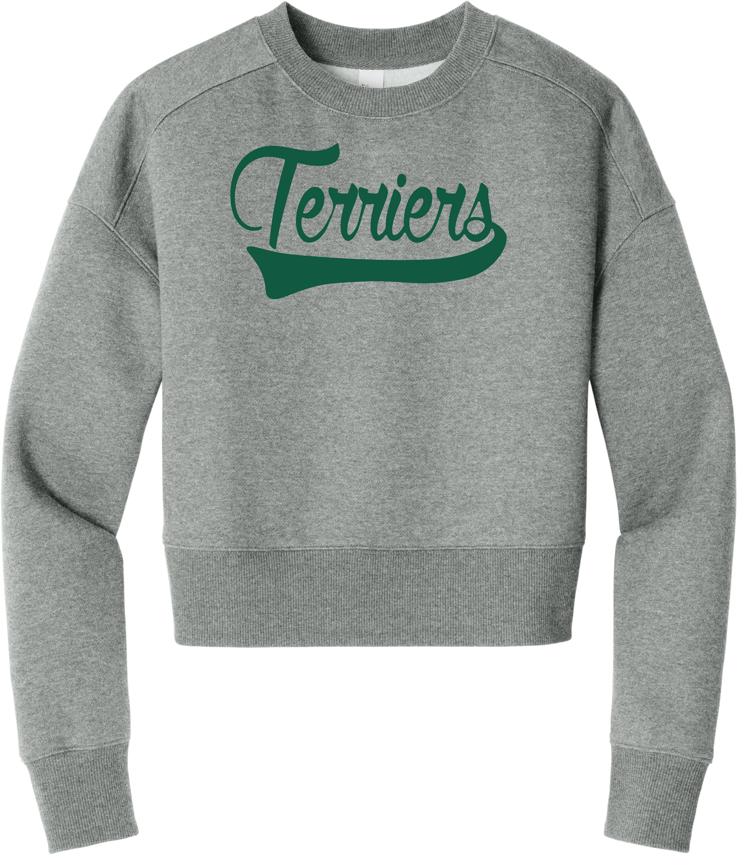 Terriers Script Fleece Cropped Crew
