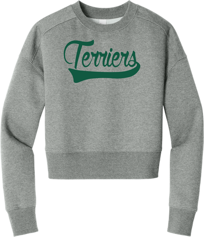 Terriers Script Fleece Cropped Crew