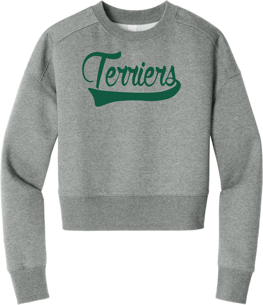 Terriers Script Fleece Cropped Crew