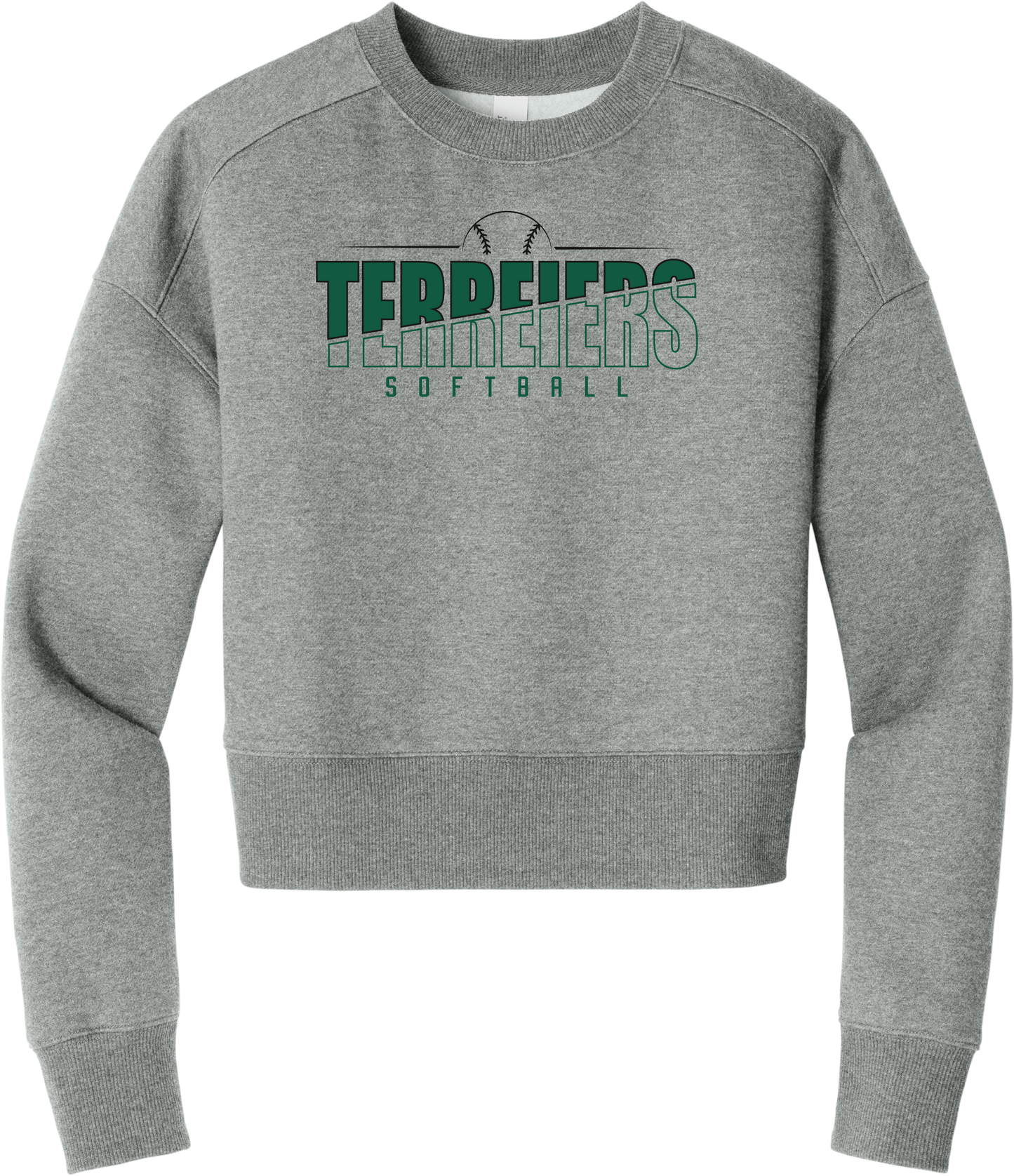 Terriers Diagonal Fleece Cropped Crew