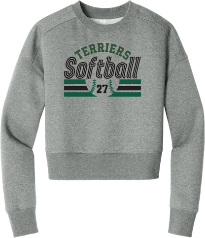 Terriers Number Fleece Cropped Crew