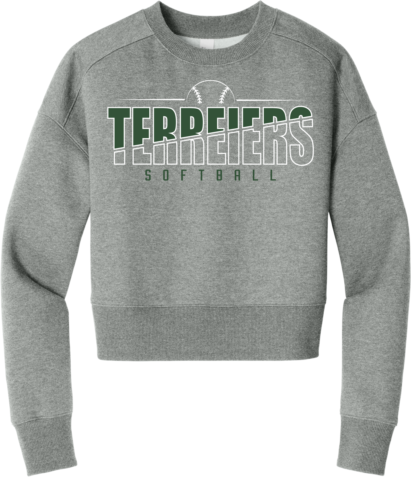 Terriers District Perfect Weight Fleece Cropped Crew
