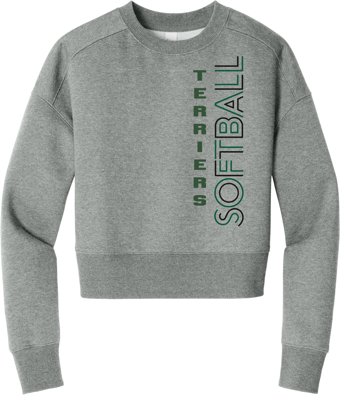 Terriers Vertical Fleece Cropped Crew