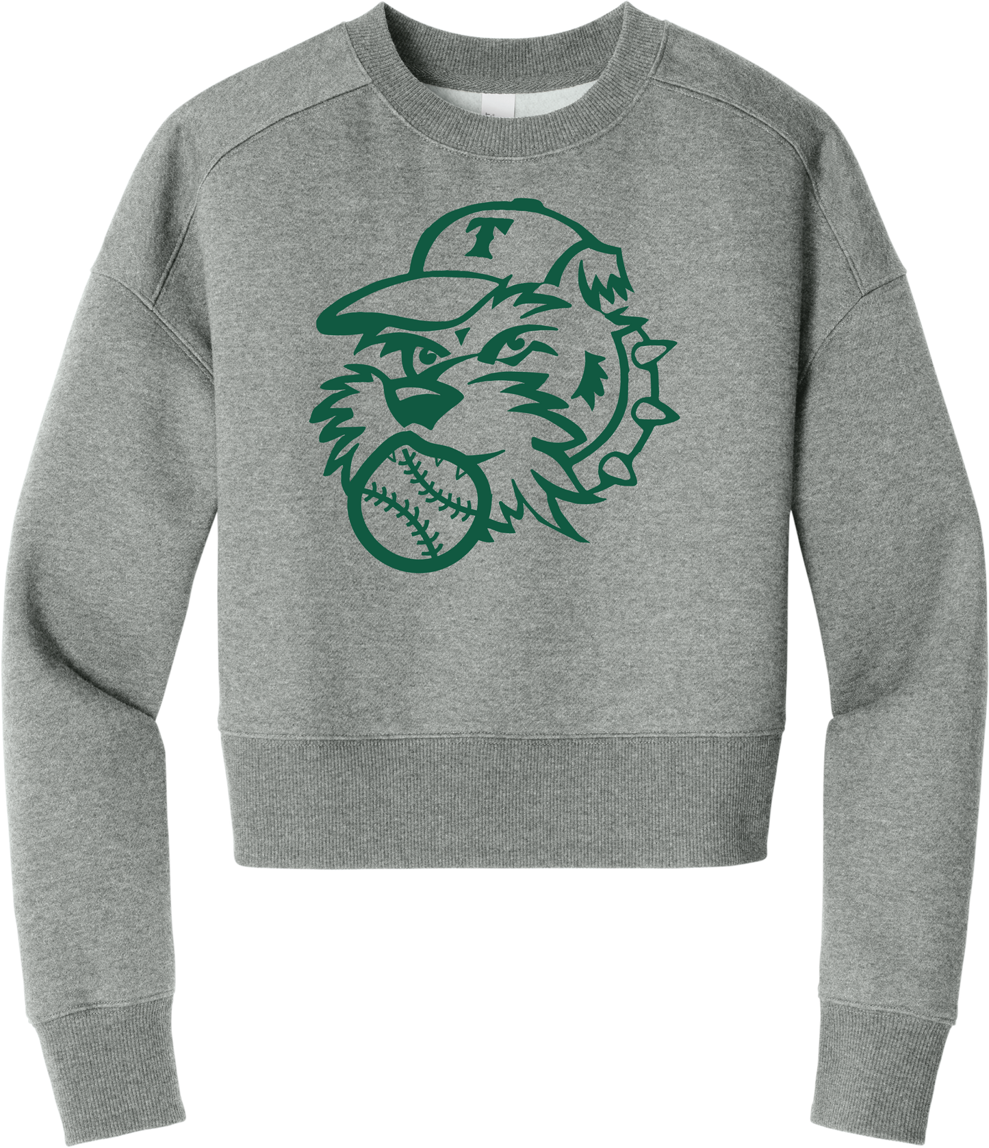 Terriers Face Fleece Cropped Crew