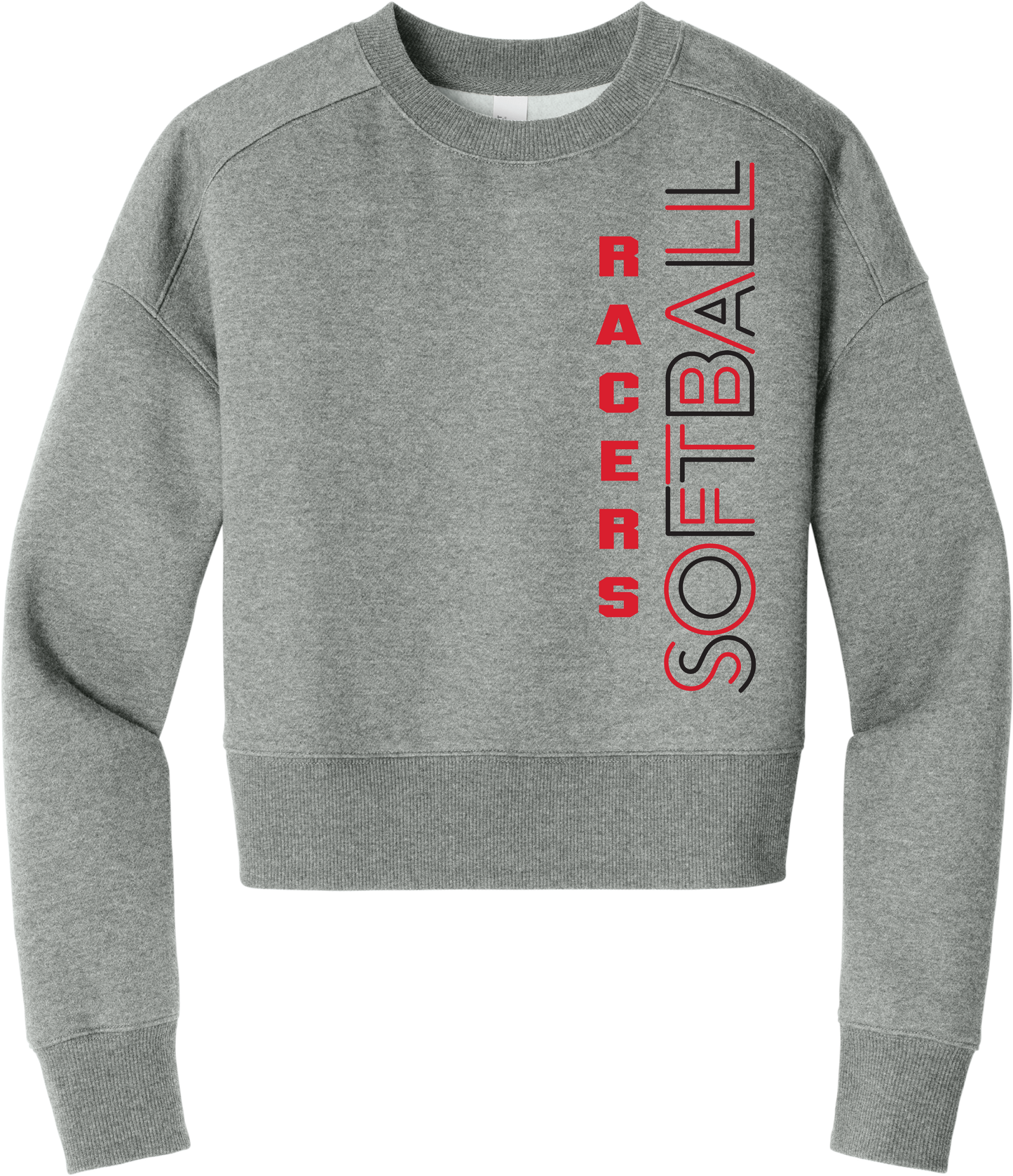 Racers Vertical Fleece Cropped Crew