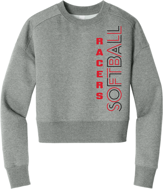 Racers Vertical Fleece Cropped Crew