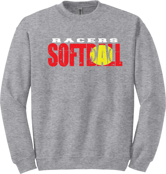 Racers Distressed Crew Neck Sweatshirt