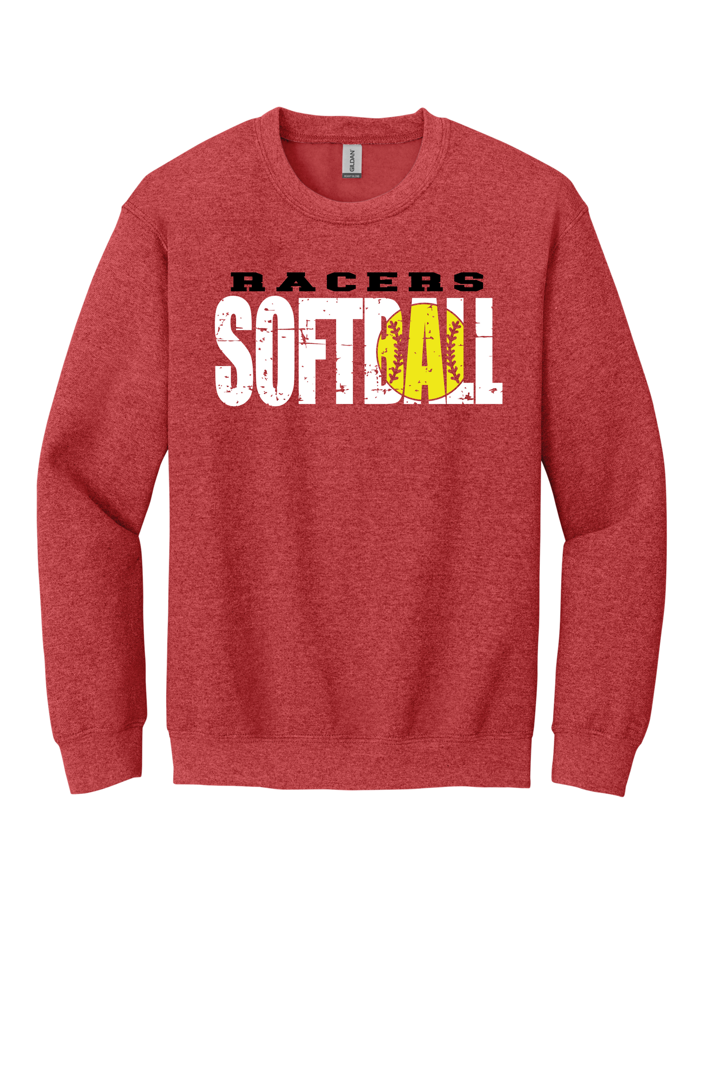 Racers Distressed Crew Neck Sweatshirt