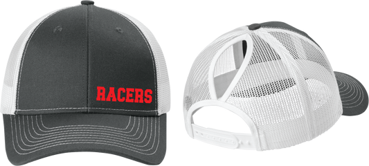 Embroidered Snapback Ponytail Trucker Cap Racers
